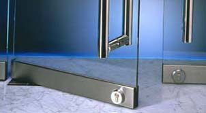 Handles for a glass door may be of various shapes: round tubes, square, flates. More than 20 kinds of components to door of every category.